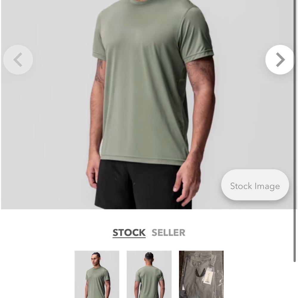 ASRV Men's Short-Sleeve Performance Tee — Olive Green